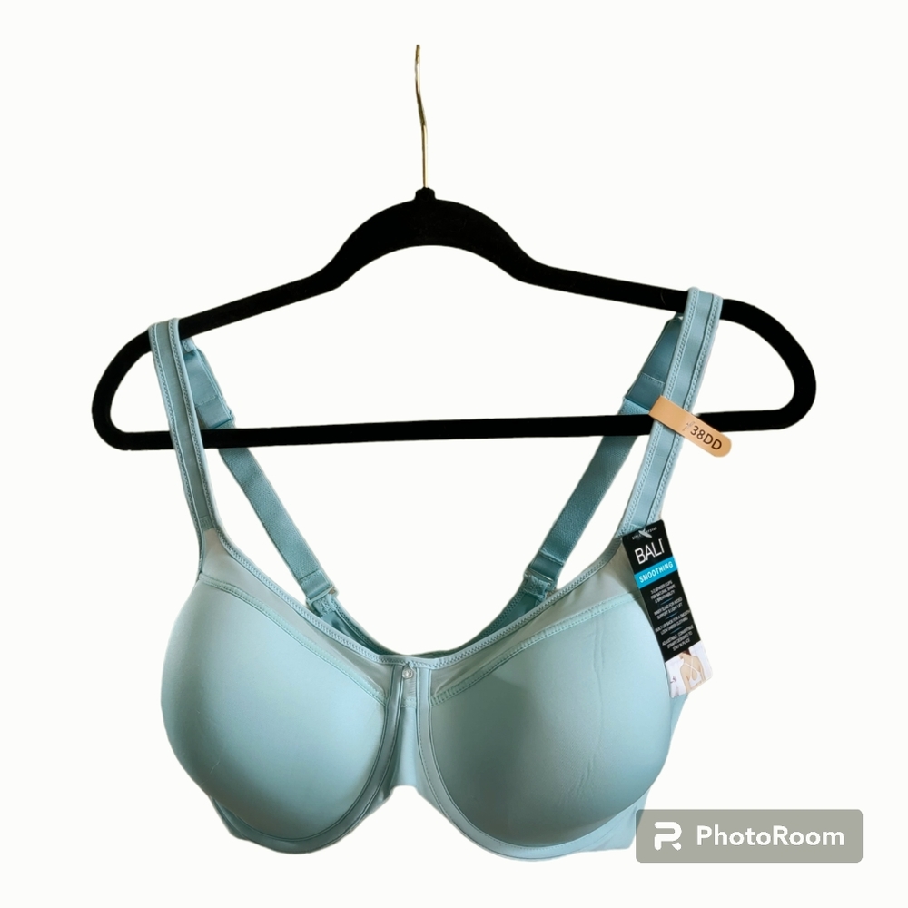 Bail Comfortlite Smoothing Bra Underwire Lightly Lined Pale Seafoam Sz 38DD NWT